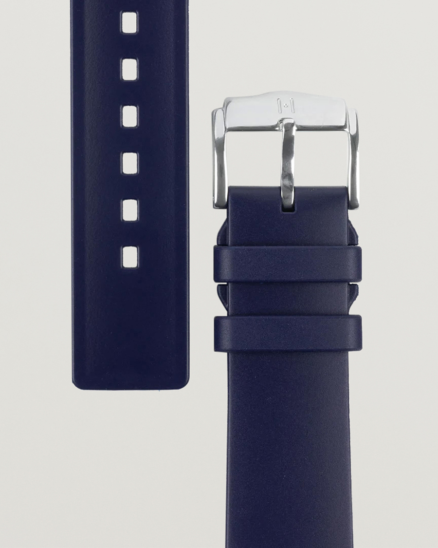 Hombres | Correas de reloj | HIRSCH | Pure Natural Rubber Watch Strap Blue