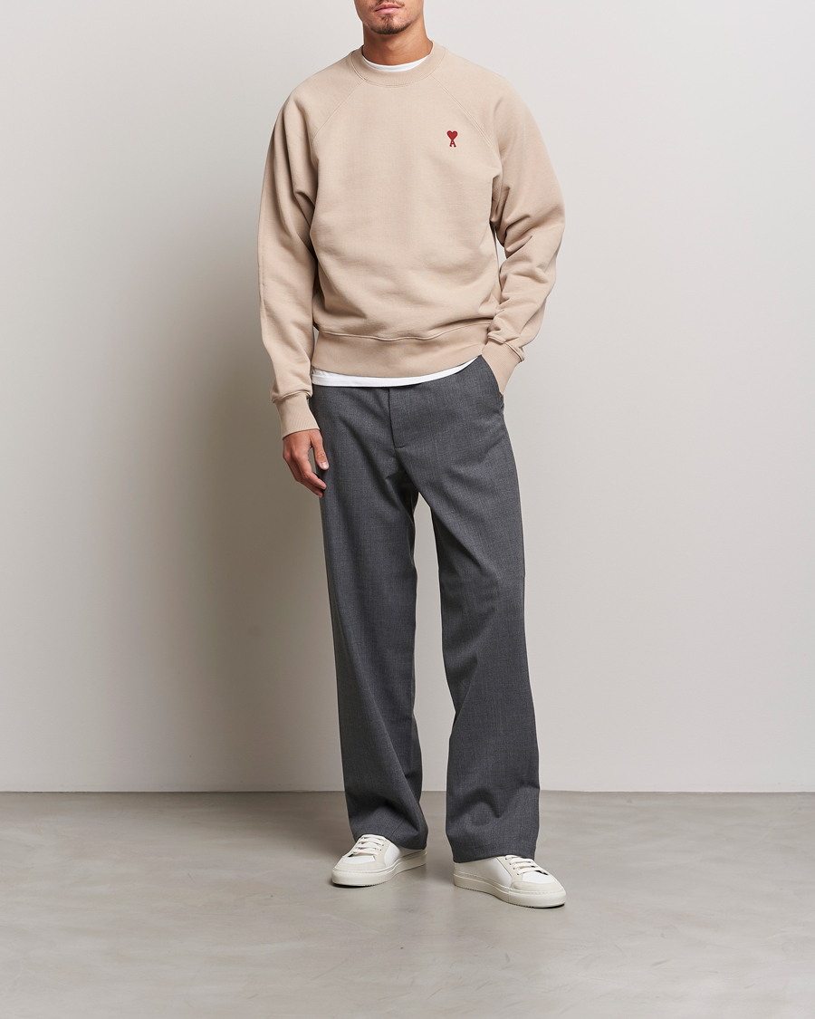 Hombres | Jerséis y prendas de punto | AMI | Heart Logo Sweatshirt Beige