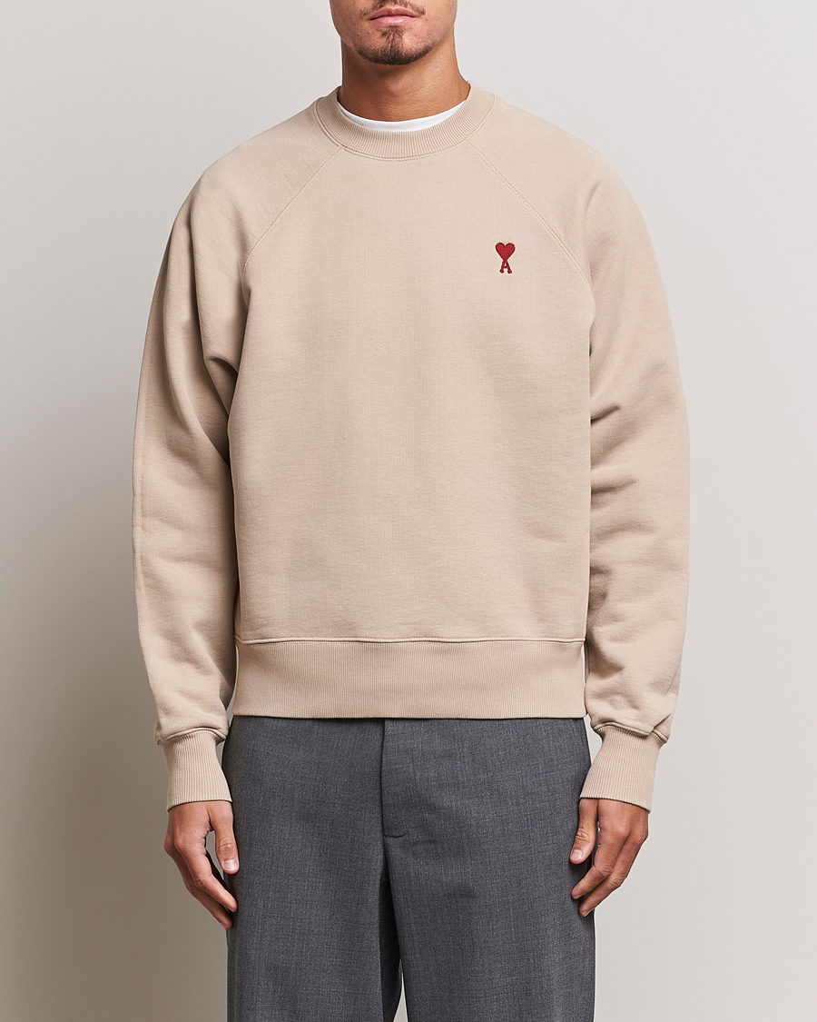 Hombres | Jerséis y prendas de punto | AMI | Heart Logo Sweatshirt Beige