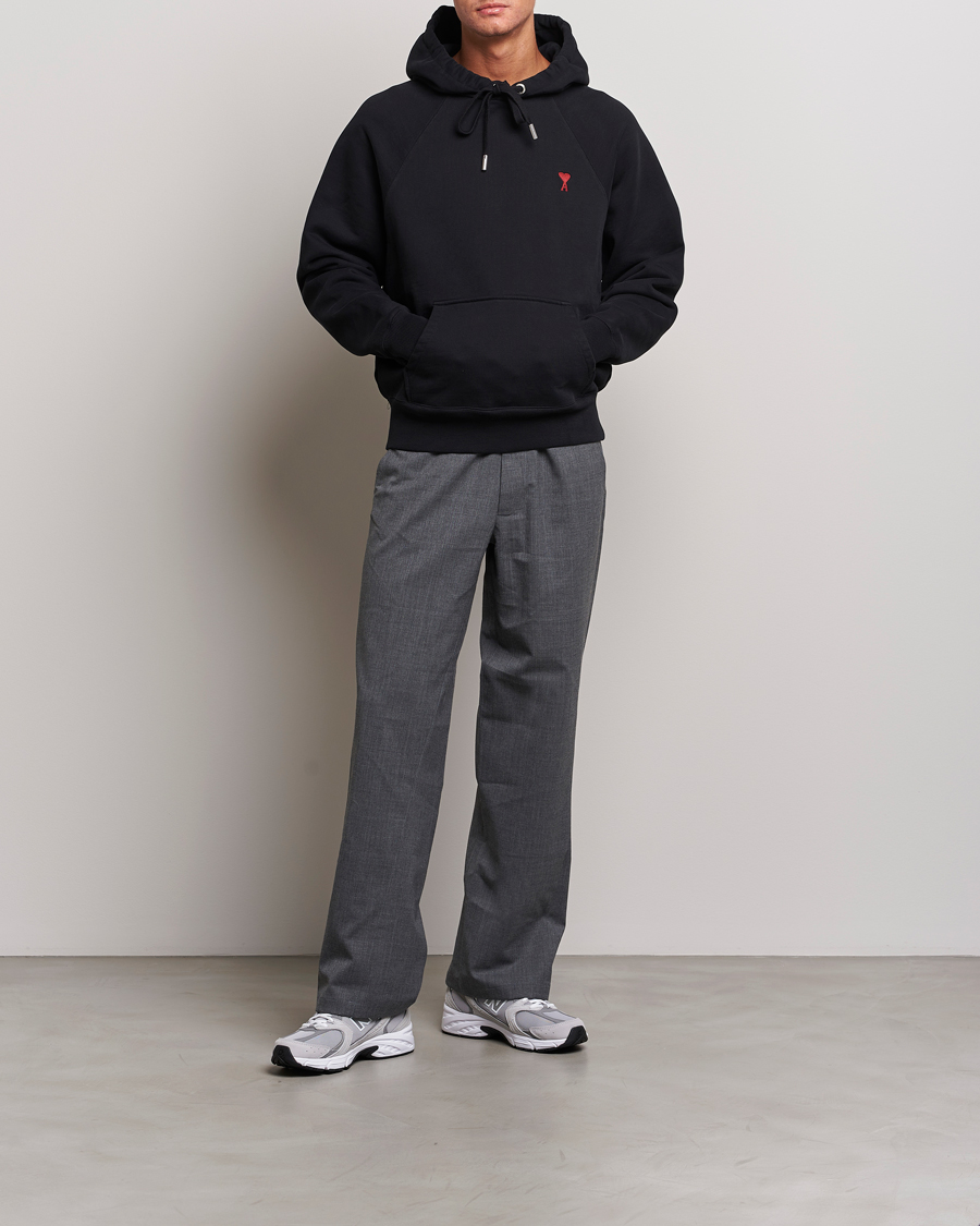 Hombres | Jerséis y prendas de punto | AMI | Heart Logo Hoodie Black