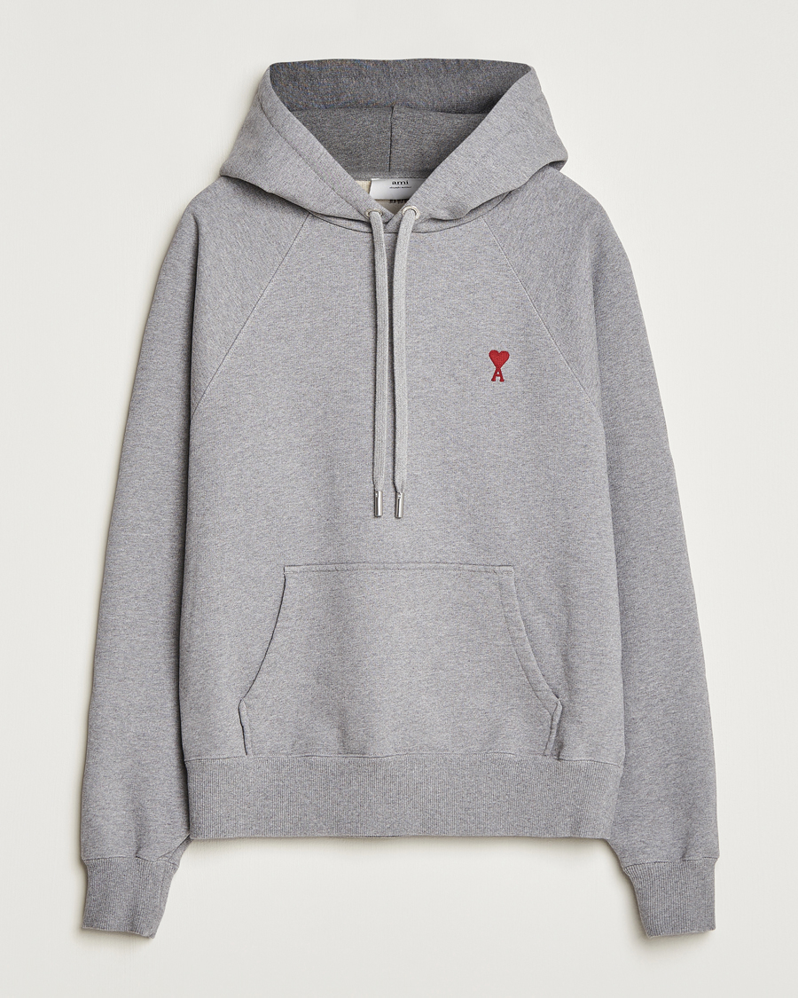 Hombres | Jerséis y prendas de punto | AMI | Heart Logo Hoodie Heather Grey
