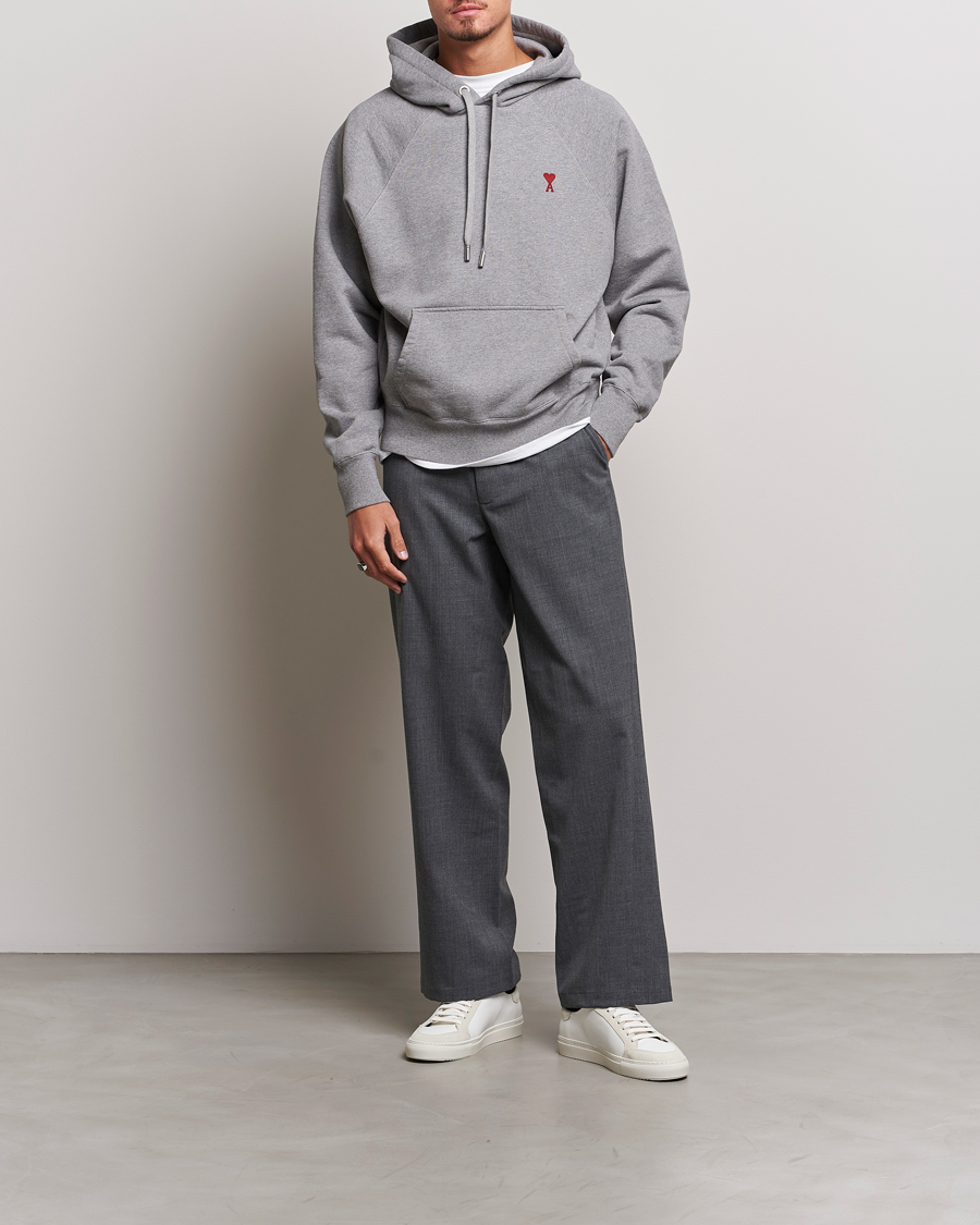 Hombres | Jerséis y prendas de punto | AMI | Heart Logo Hoodie Heather Grey