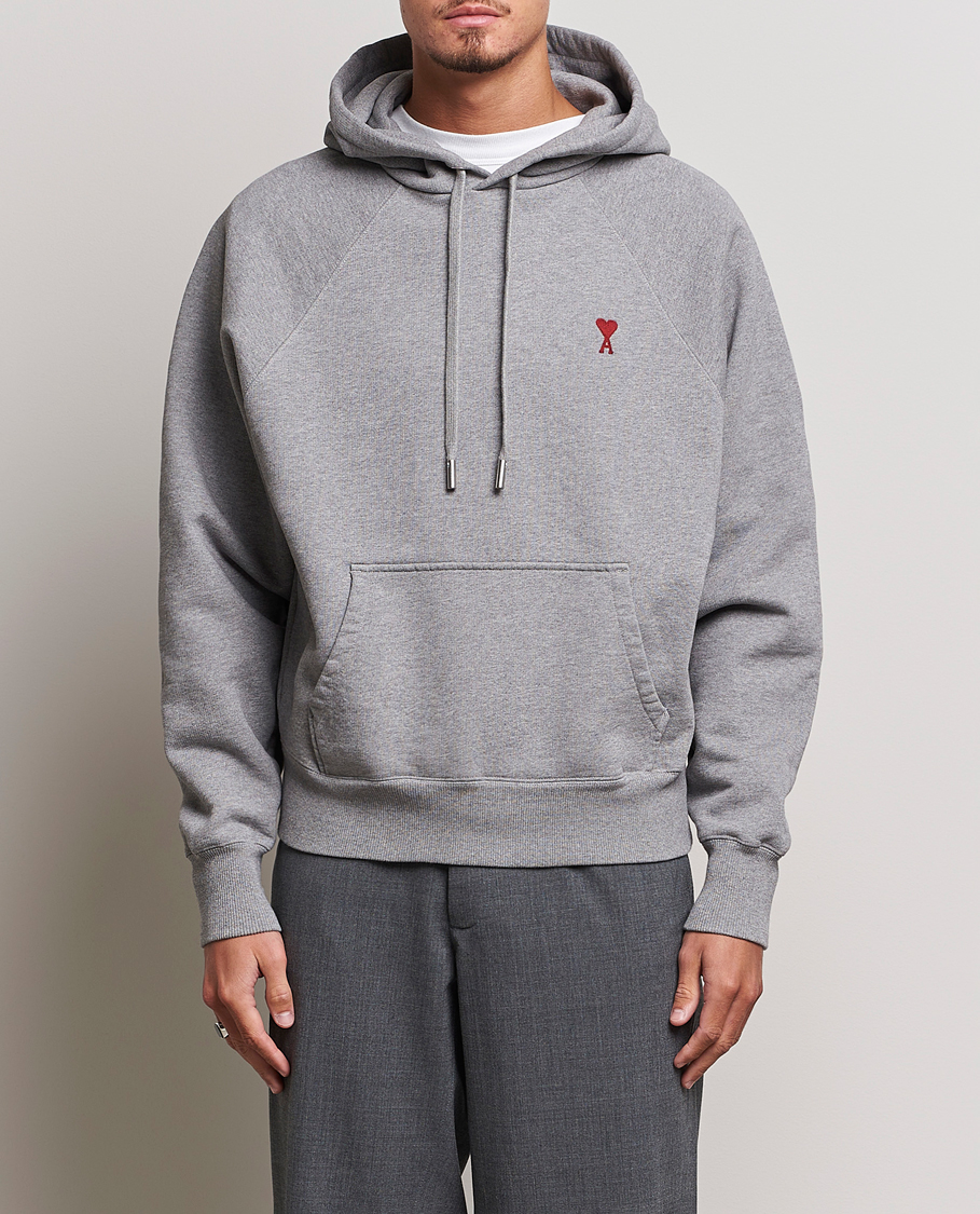 Hombres | Jerséis y prendas de punto | AMI | Heart Logo Hoodie Heather Grey