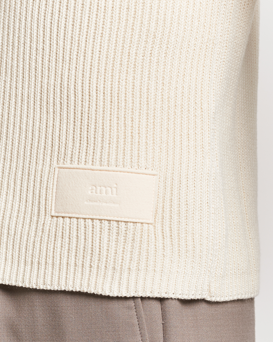 Hombres | Jerséis y prendas de punto | AMI | Heavy Knitted Crew Neck Ivory