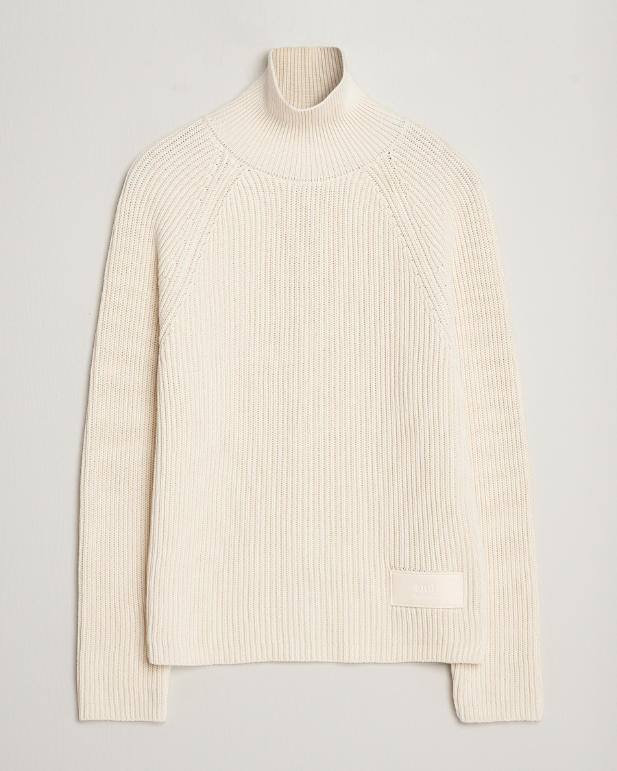 Hombres | Jerséis y prendas de punto | AMI | Heavy Knitted Turtleneck Ivory