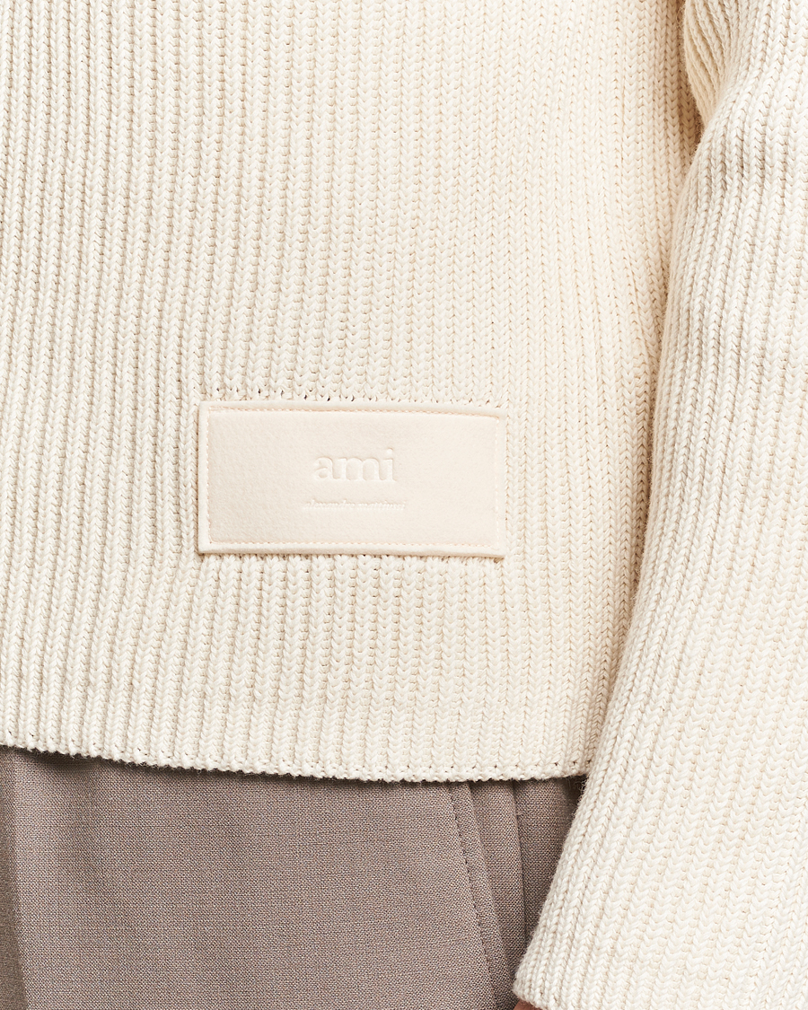 Hombres | Jerséis y prendas de punto | AMI | Heavy Knitted Turtleneck Ivory