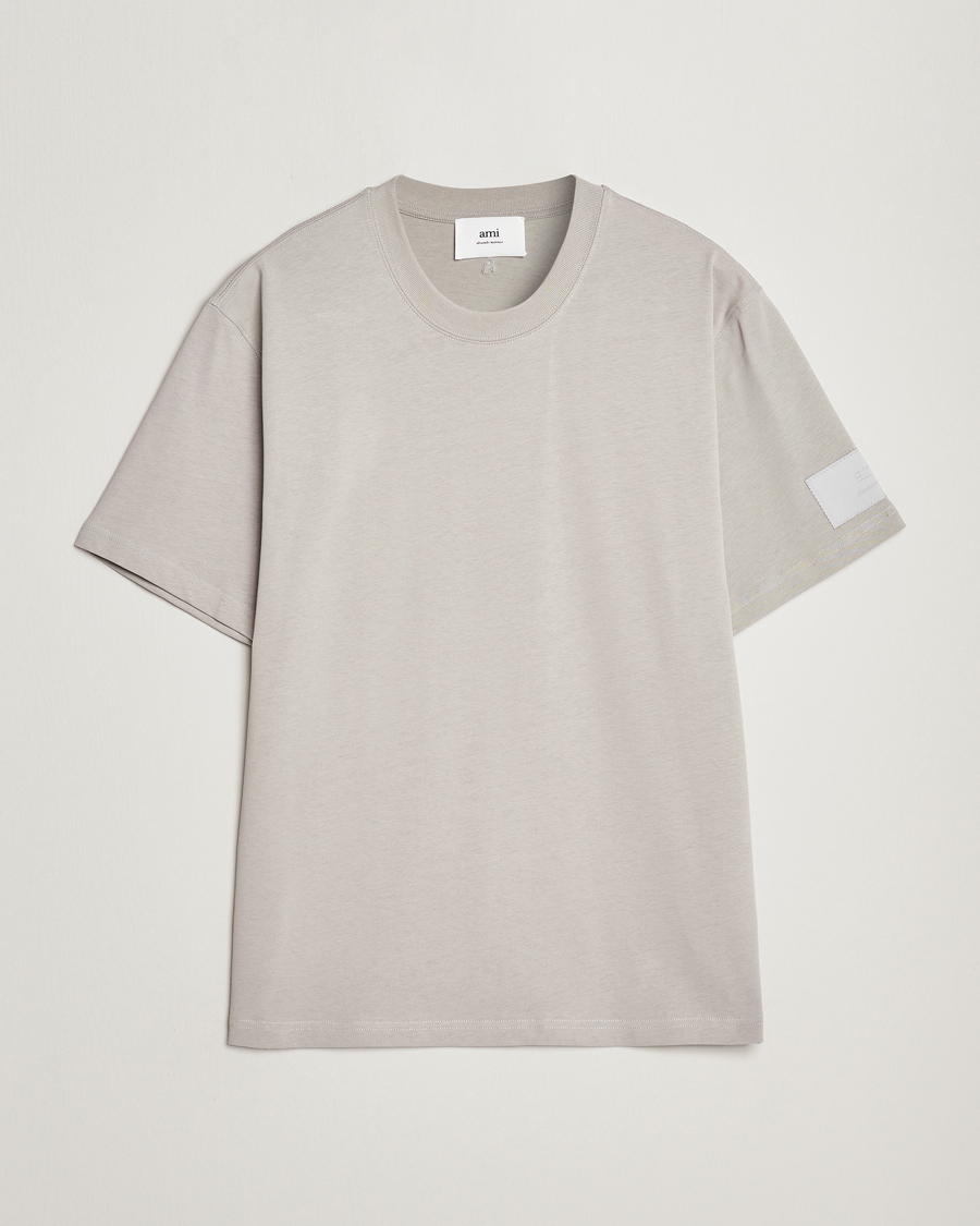 Hombres | Camisetas | AMI | Fade Out Crew Neck T-Shirt Pearl Grey