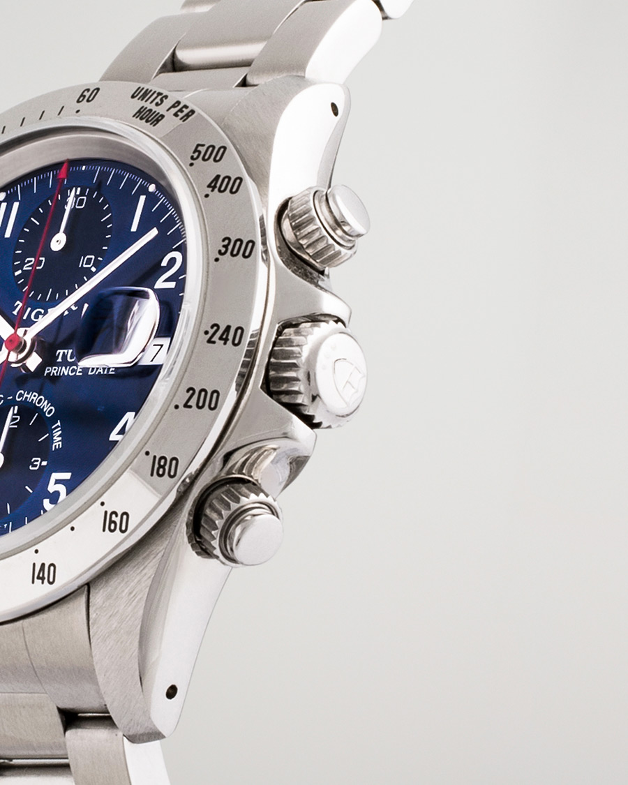 Hombres | Tudor Pre-Owned Tiger Prince Date Chronograph 72980 Steel Blue | Tudor Pre-Owned | Tiger Prince Date Chronograph 72980 Steel Blue