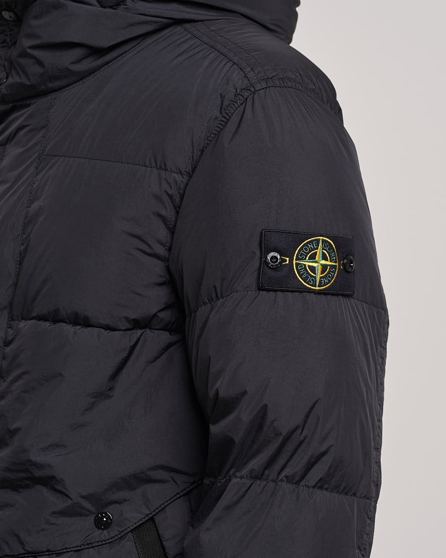 Hombres | Abrigos y chaquetas | Stone Island | Garment Dyed Recycled Nylon Long Down Jacket Black