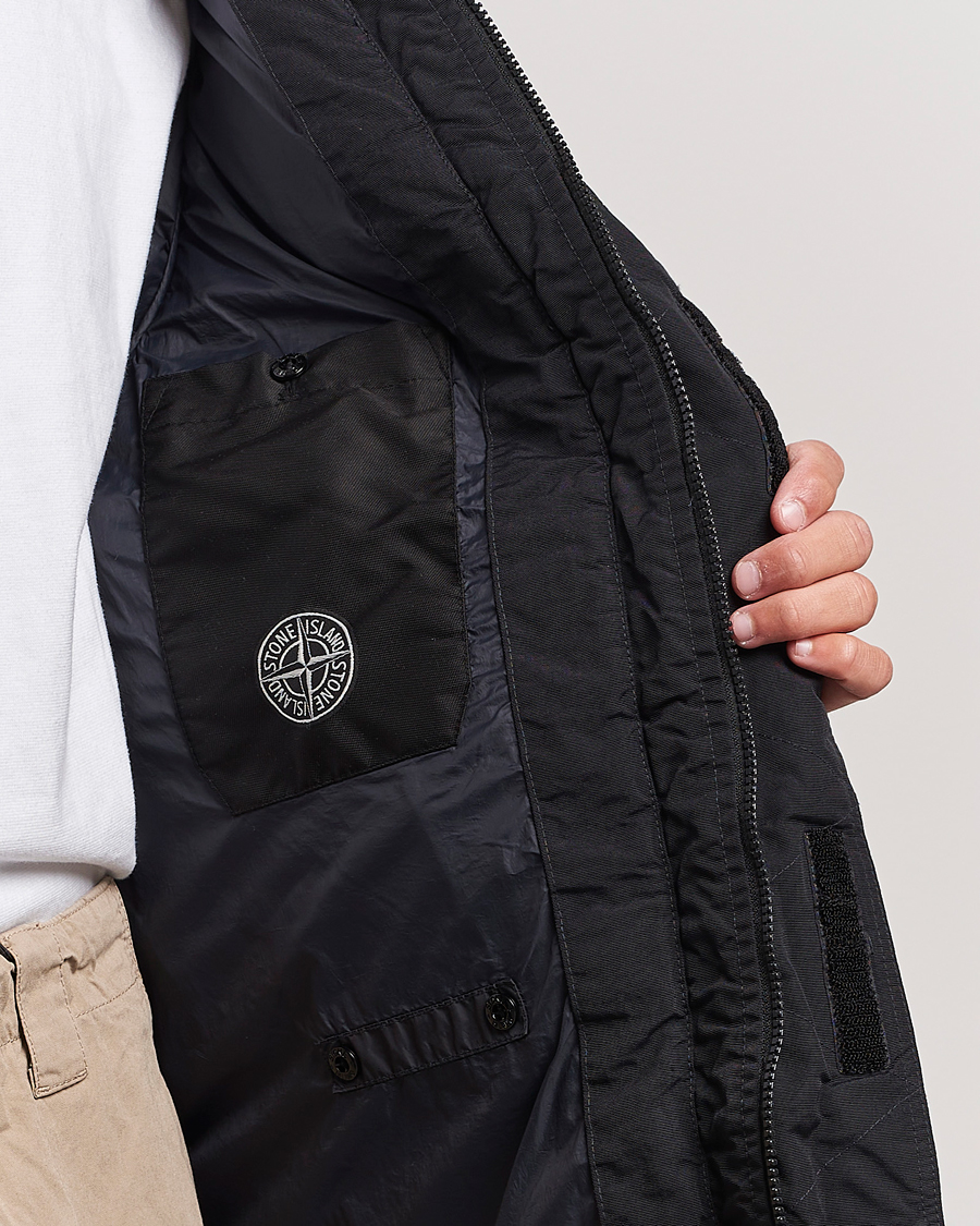 Hombres | Abrigos y chaquetas | Stone Island | Garment Dyed Recycled Nylon Long Down Jacket Black