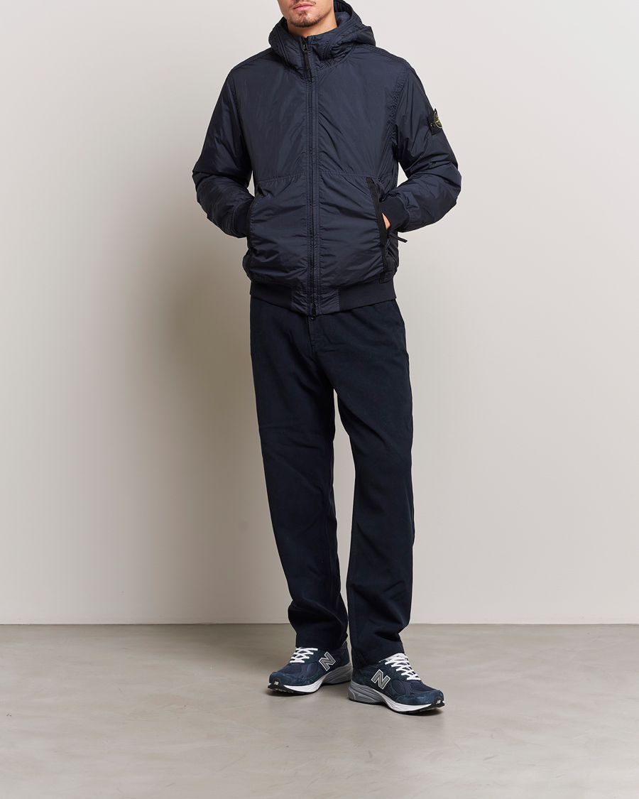 Hombres | Abrigos y chaquetas | Stone Island | Garment Dyed Recycled Nylon Jacket Navy Blue