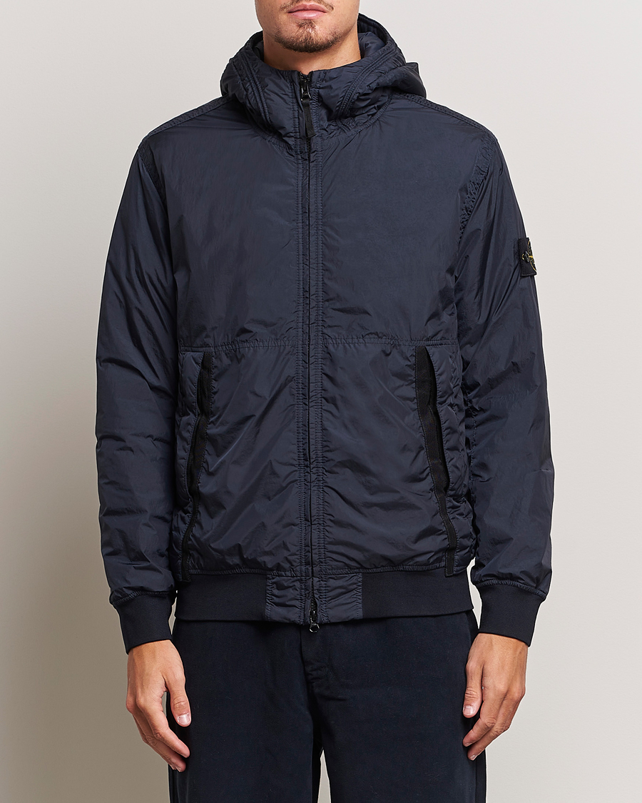 Hombres | Abrigos y chaquetas | Stone Island | Garment Dyed Recycled Nylon Jacket Navy Blue