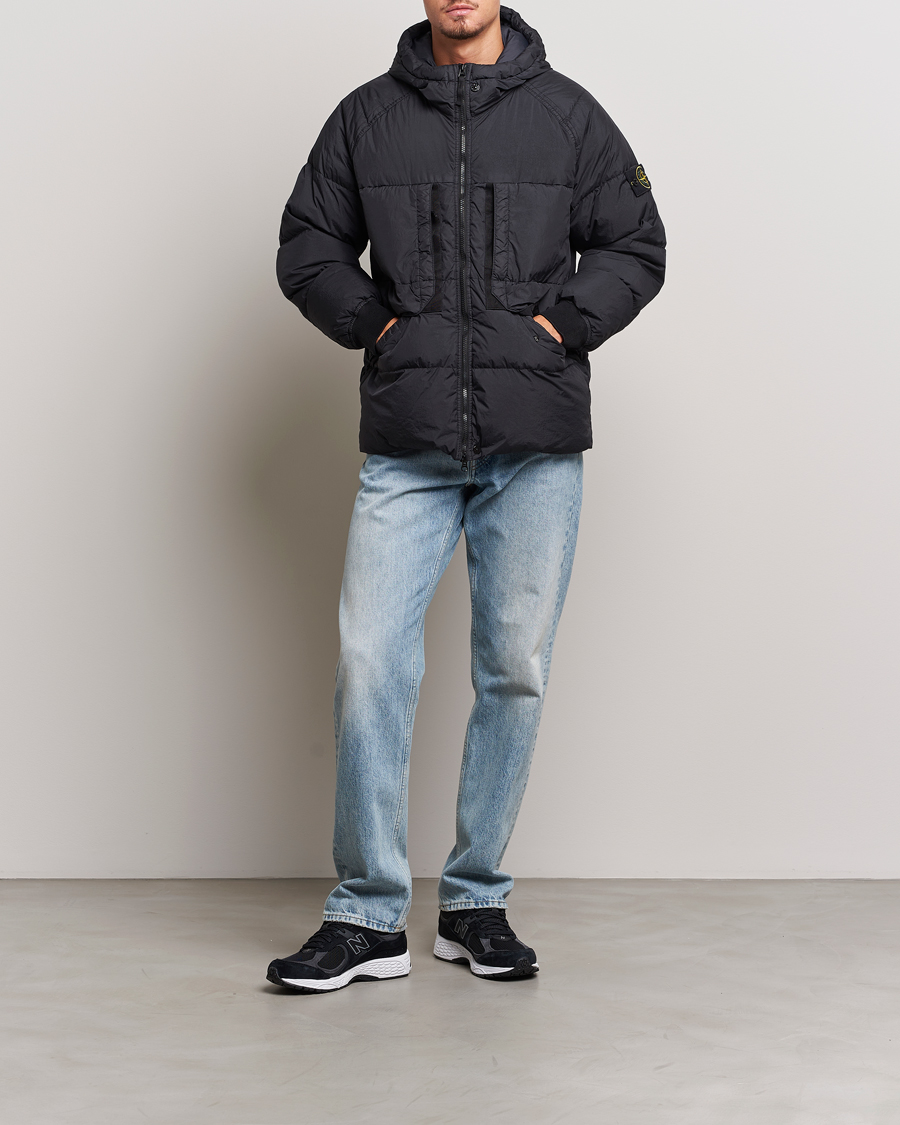 Hombres | Abrigos y chaquetas | Stone Island | Garment Dyed Recycled Nylon Down Jacket Black