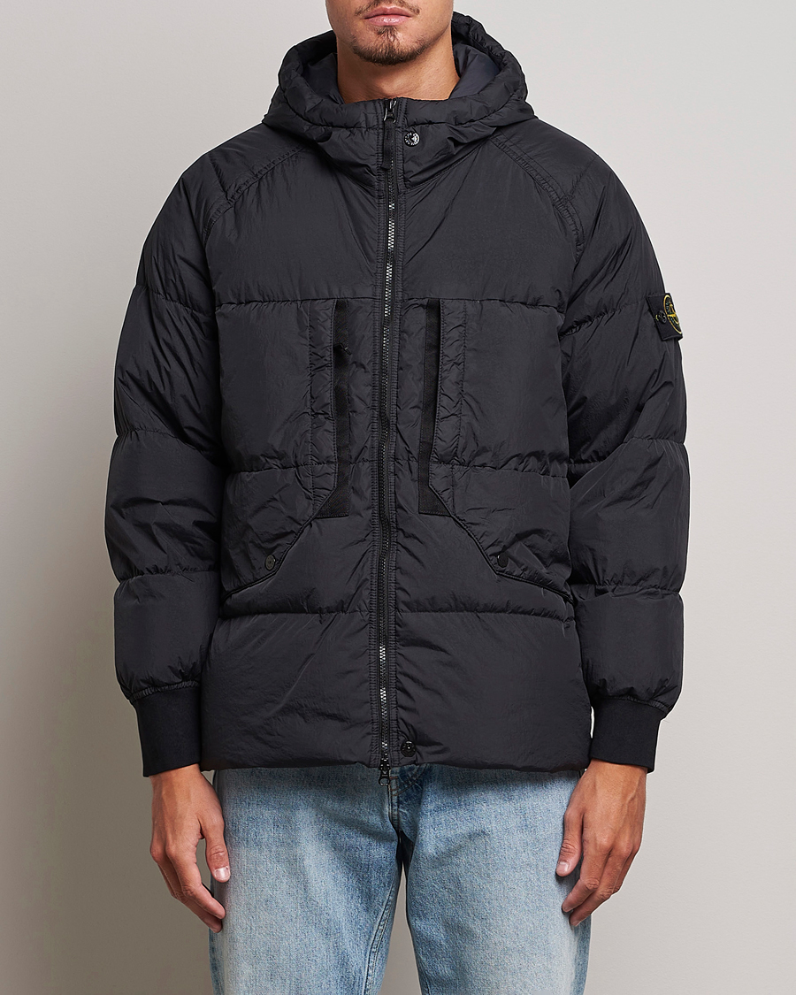 Hombres | Abrigos y chaquetas | Stone Island | Garment Dyed Recycled Nylon Down Jacket Black