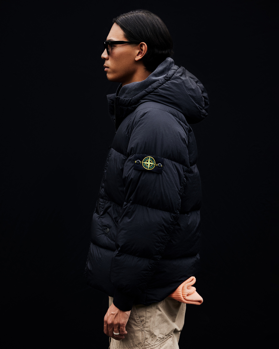 Hombres | Abrigos y chaquetas | Stone Island | Garment Dyed Recycled Nylon Down Jacket Black