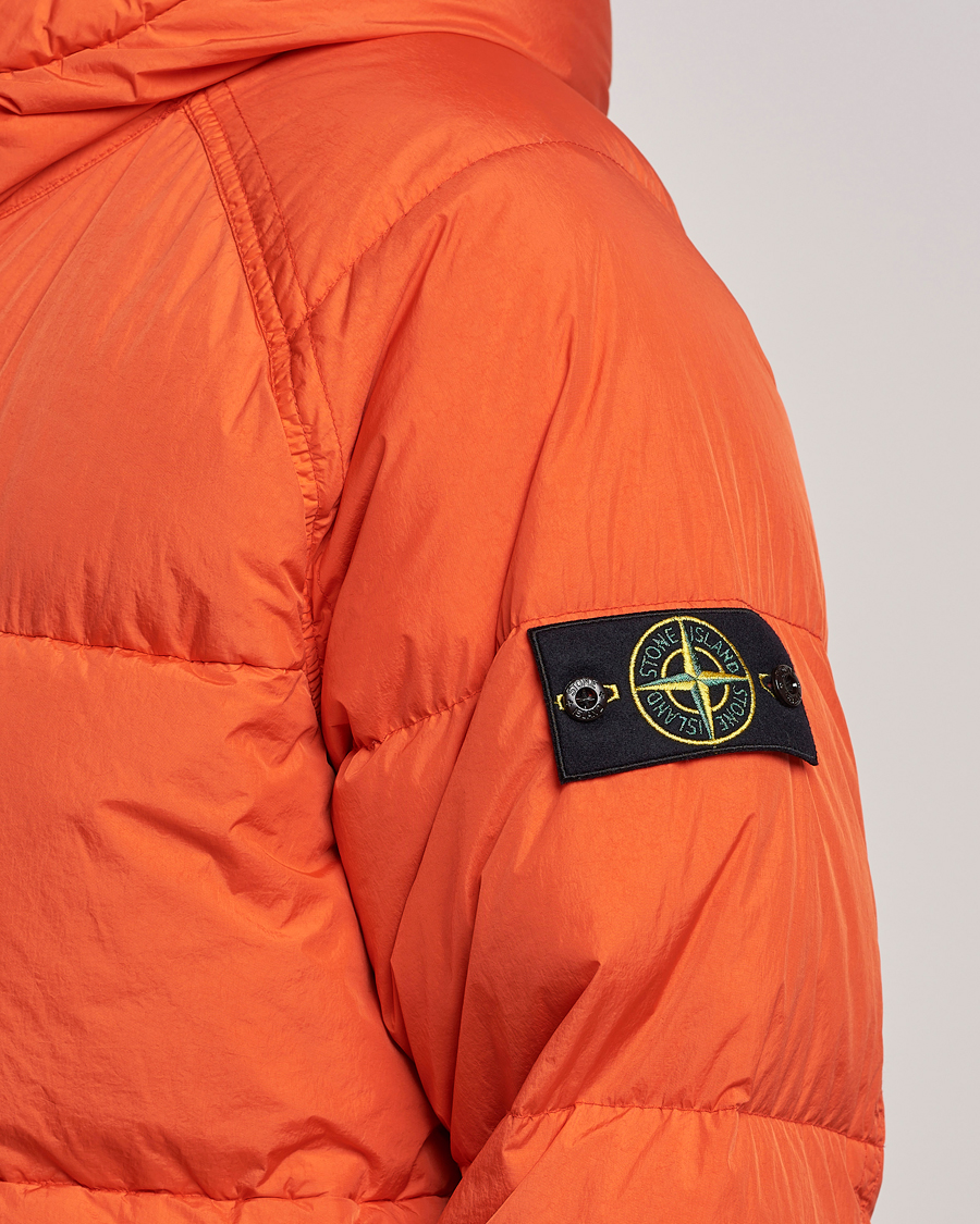 Hombres | Abrigos y chaquetas | Stone Island | Garment Dyed  Recycled Nylon Down Jacket Orange Red