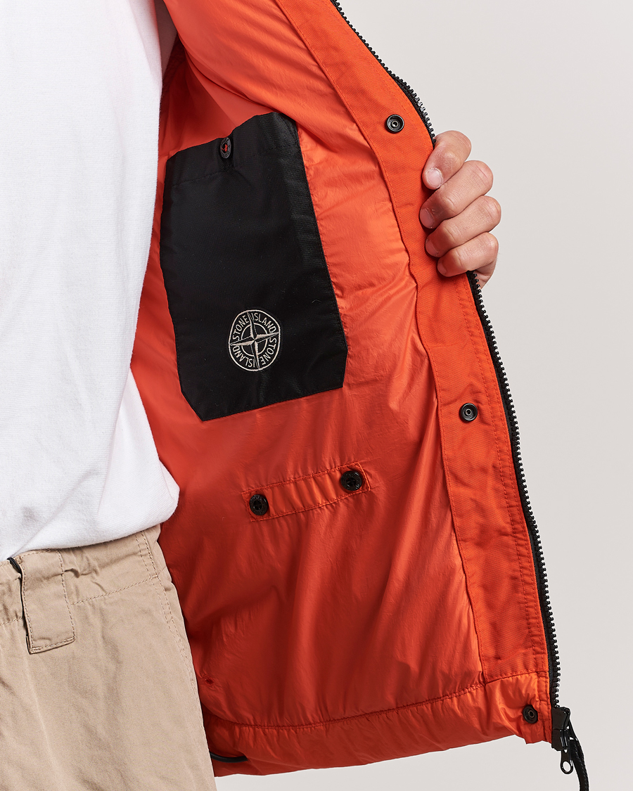 Hombres | Abrigos y chaquetas | Stone Island | Garment Dyed  Recycled Nylon Down Jacket Orange Red