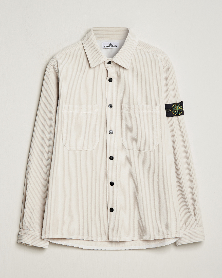 Hombres | Camisas | Stone Island | Garment Dyed Corduroy Overshirt Plaster