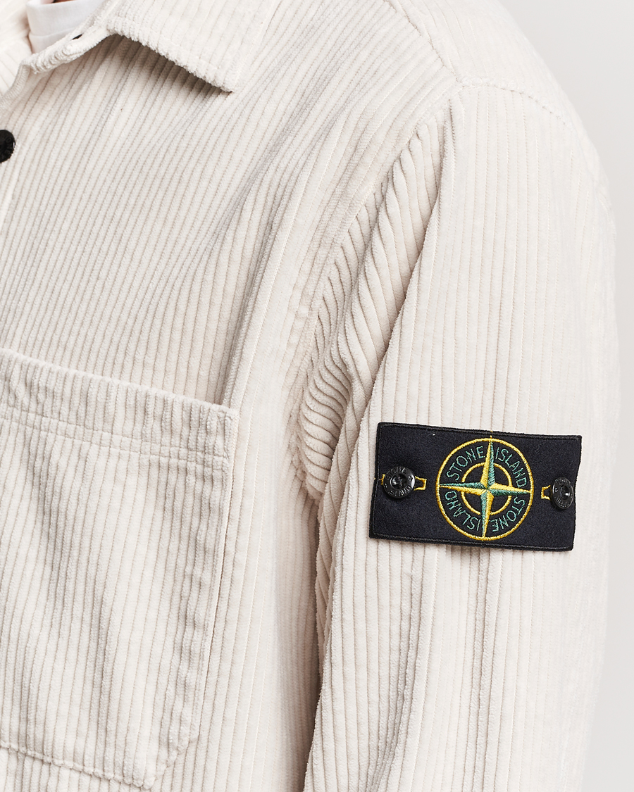 Hombres | Camisas | Stone Island | Garment Dyed Corduroy Overshirt Plaster
