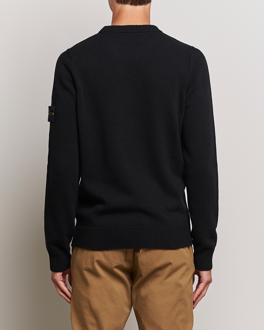 Hombres | Jerséis y prendas de punto | Stone Island | Knitted Lambwool Sweater Black