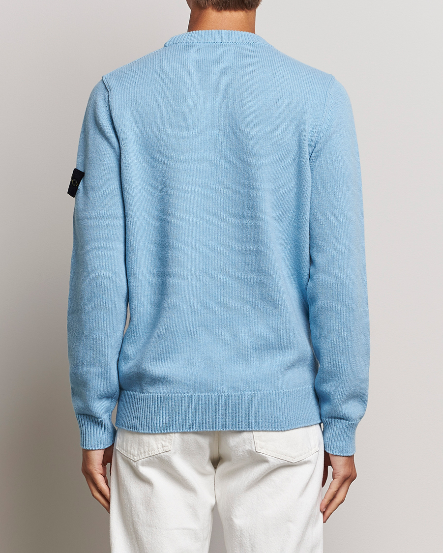 Hombres | Jerséis y prendas de punto | Stone Island | Knitted Lambwool Sweater Sky Blue