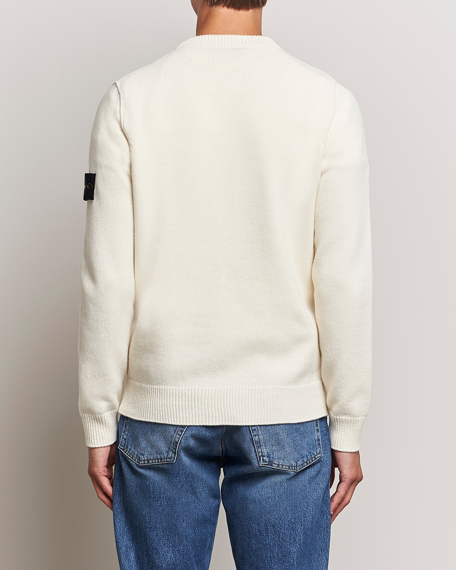 Hombres | Jerséis y prendas de punto | Stone Island | Knitted Lambwool Sweater Natural
