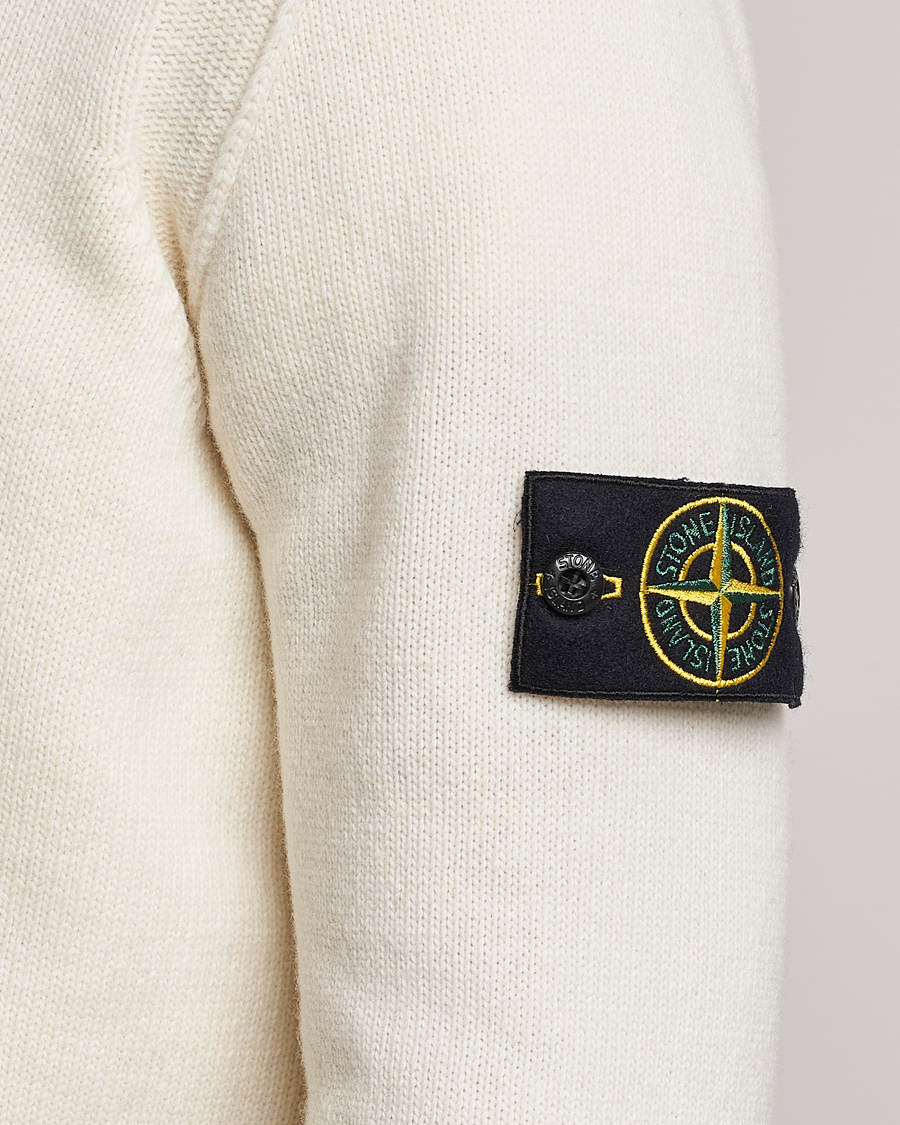 Hombres | Jerséis y prendas de punto | Stone Island | Knitted Lambwool Sweater Natural