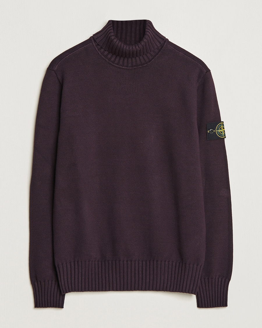 Hombres | Jerséis y prendas de punto | Stone Island | Winter Cotton Polo Dark Burgundy