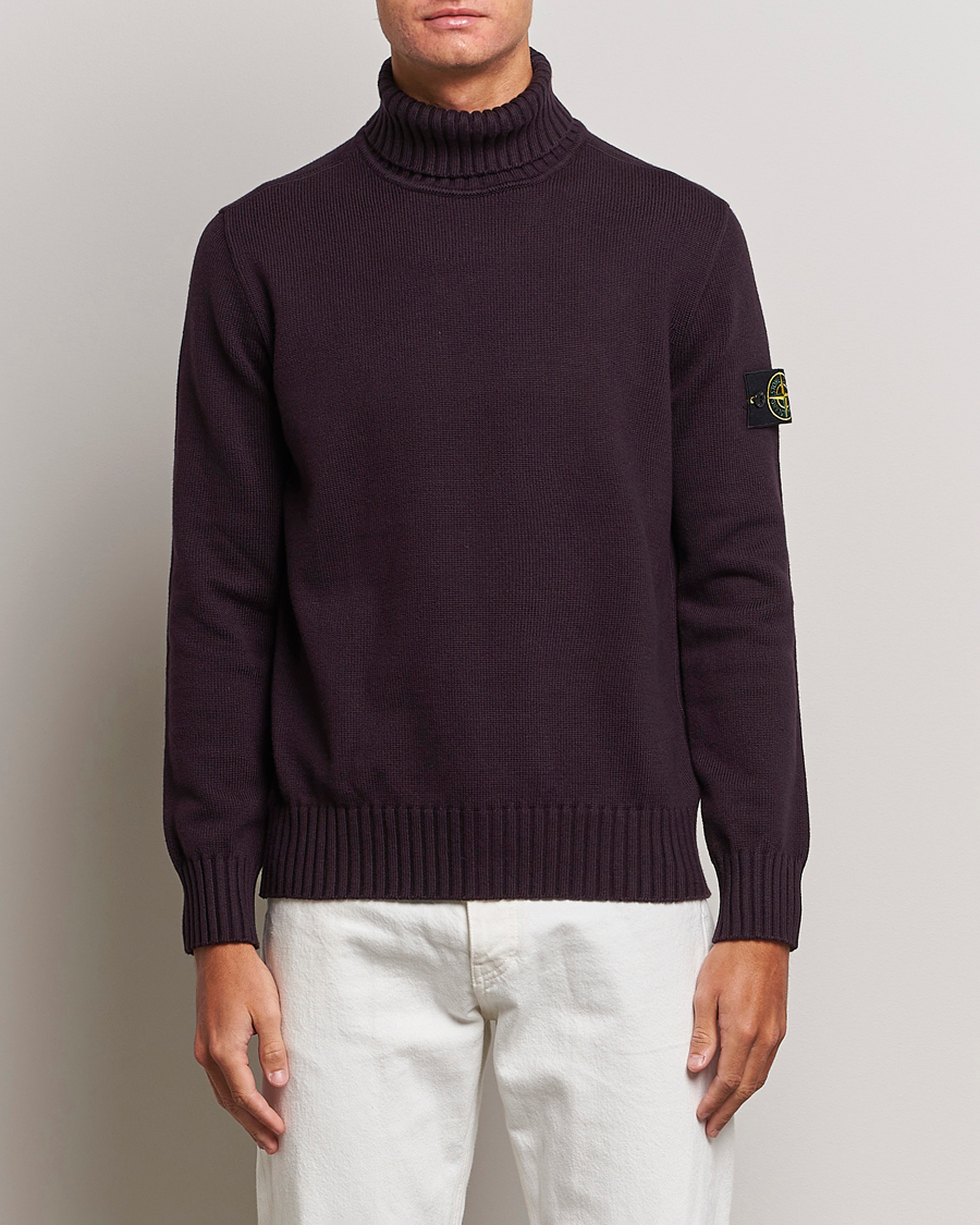 Hombres | Jerséis y prendas de punto | Stone Island | Winter Cotton Polo Dark Burgundy