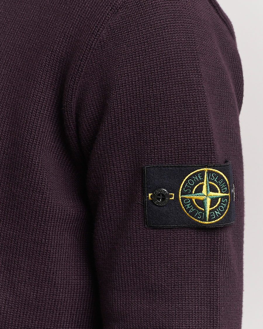 Hombres | Jerséis y prendas de punto | Stone Island | Winter Cotton Polo Dark Burgundy