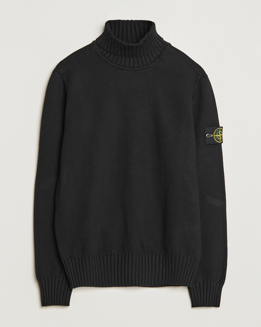 Hombres | Jerséis y prendas de punto | Stone Island | Winter Cotton Polo Black
