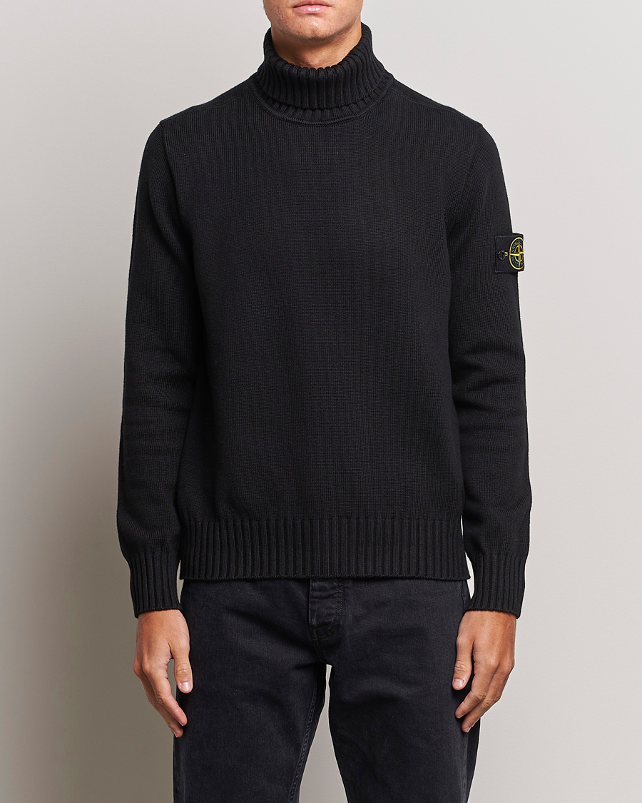 Hombres | Jerséis y prendas de punto | Stone Island | Winter Cotton Polo Black