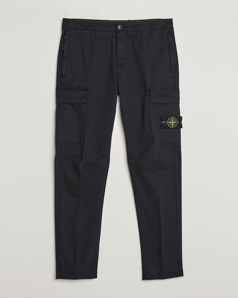 Hombres | Pantalones | Stone Island | Stretch Cotton Gabardine Trousers Black