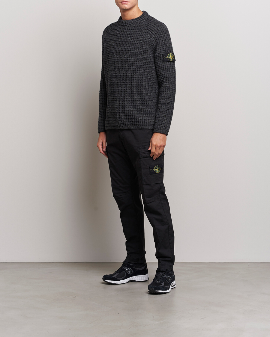 Hombres | Pantalones | Stone Island | Stretch Cotton Gabardine Trousers Black
