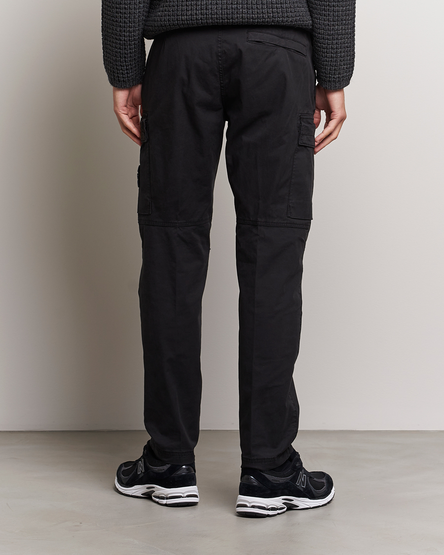 Hombres | Pantalones | Stone Island | Stretch Cotton Gabardine Trousers Black