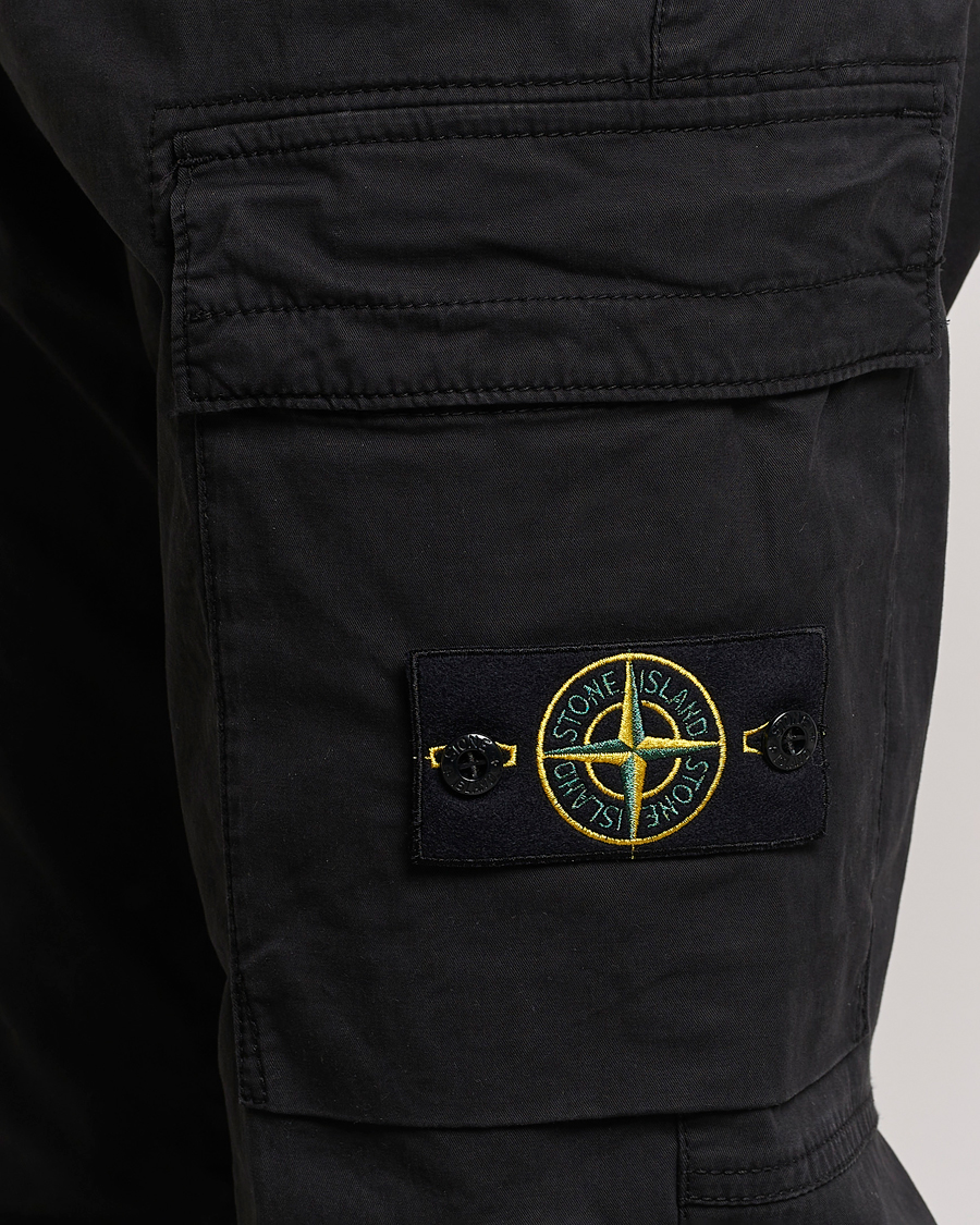 Hombres | Pantalones | Stone Island | Stretch Cotton Gabardine Trousers Black