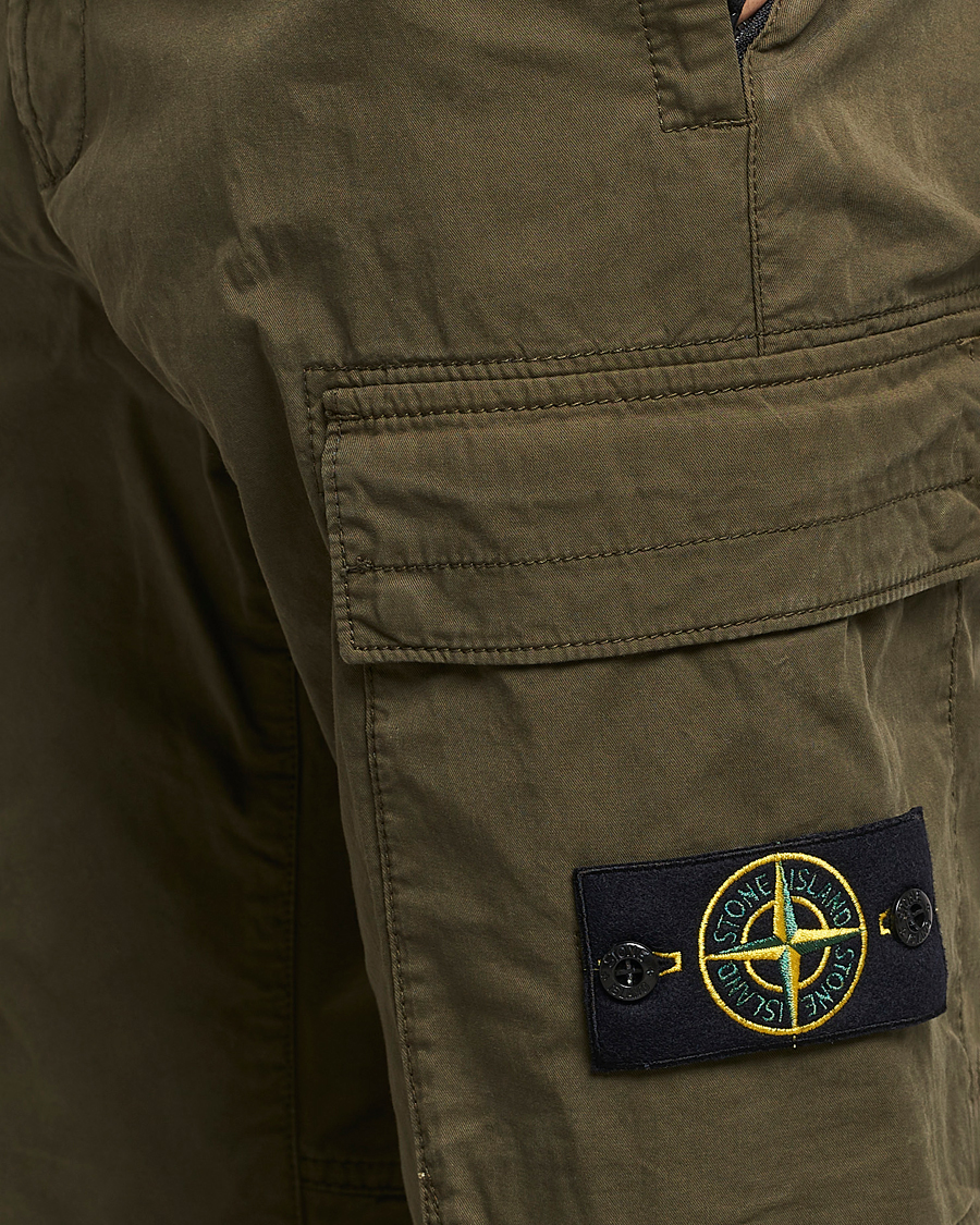 Hombres | Pantalones | Stone Island | Stretch Cotton Gabardine Trousers Olive