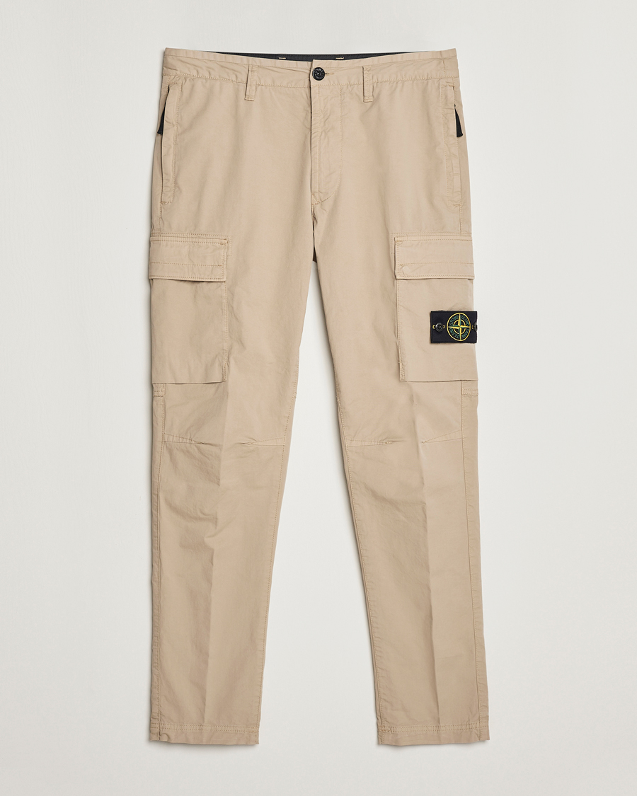 Hombres | Pantalones | Stone Island | Stretch Cotton Gabardine Trousers Sand