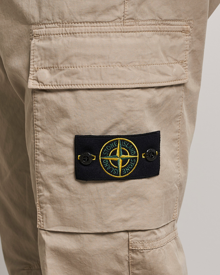 Hombres | Pantalones | Stone Island | Stretch Cotton Gabardine Trousers Sand