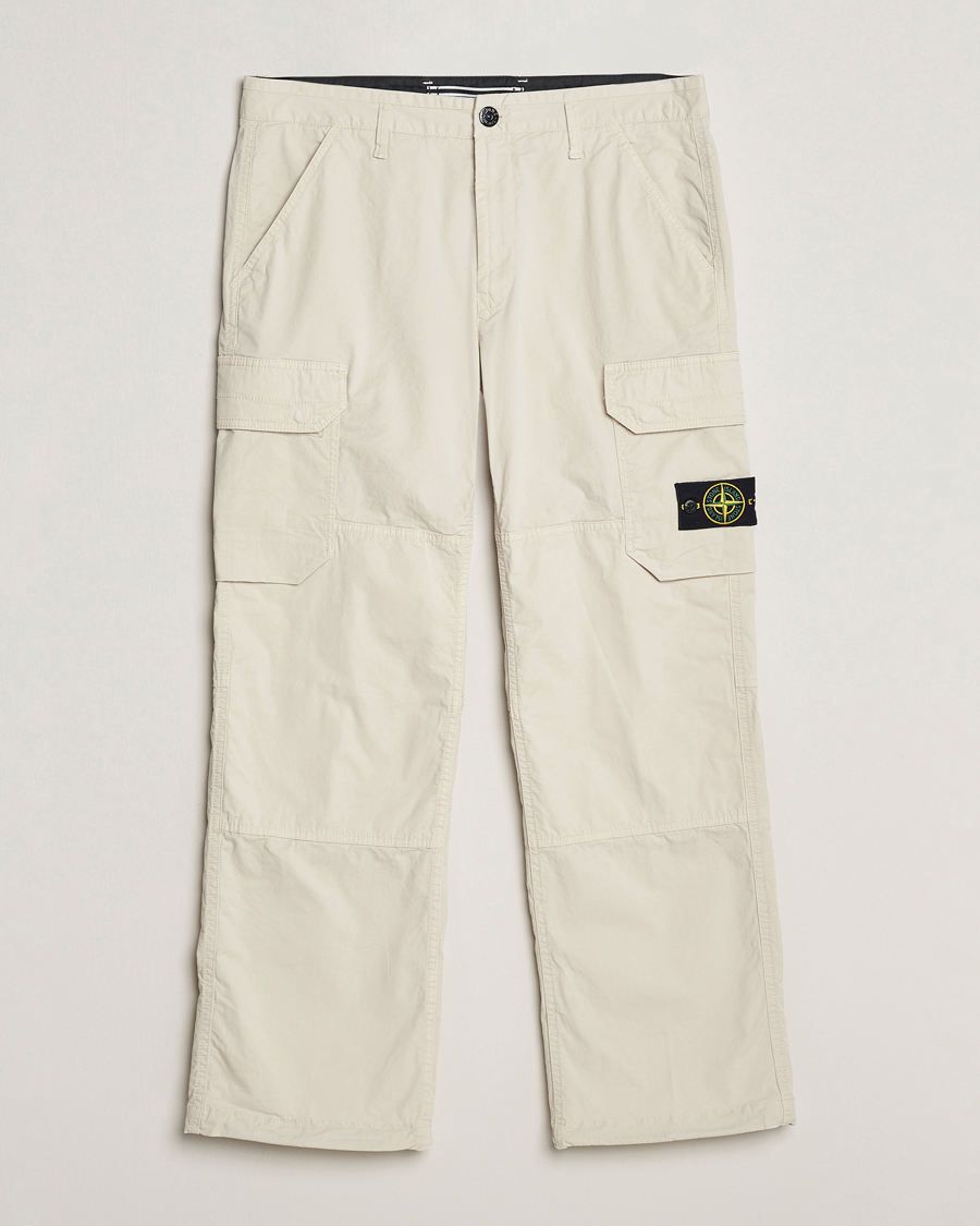 Hombres | Pantalones | Stone Island | Stretch Cotton Gabardine Cargo Pants Plaster