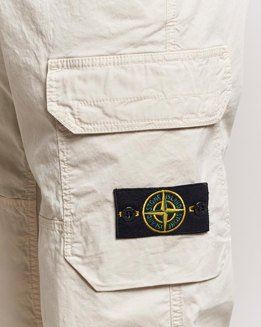 Hombres | Pantalones | Stone Island | Stretch Cotton Gabardine Cargo Pants Plaster