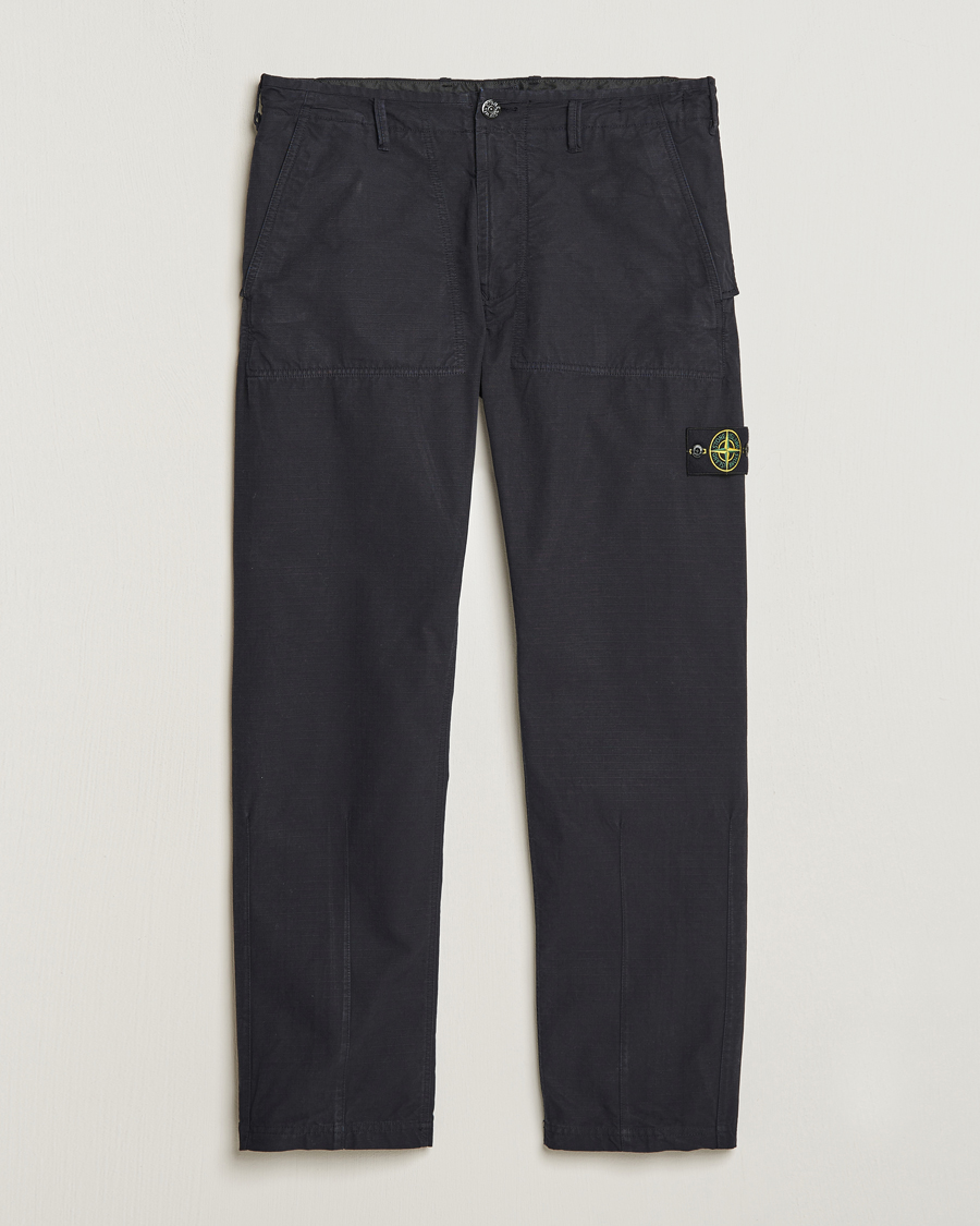 Hombres | Pantalones | Stone Island | Garment Dyed Ripstop Trousers Navy Blue