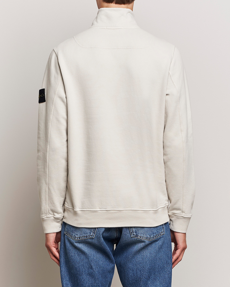 Hombres | Jerséis y prendas de punto | Stone Island | Garment Dyed Fleece Half Zip Plaster