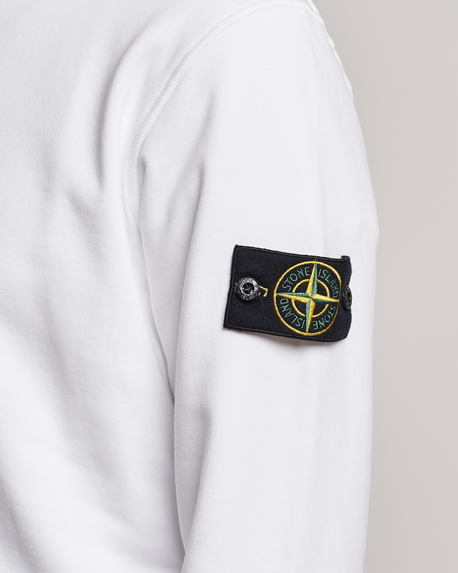 Hombres | Jerséis y prendas de punto | Stone Island | Garment Dyed Fleece Sweatshirt White