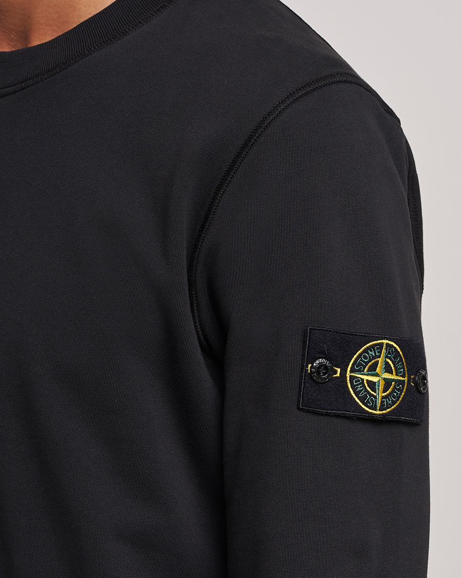 Hombres | Jerséis y prendas de punto | Stone Island | Garment Dyed Fleece Sweatshirt Black
