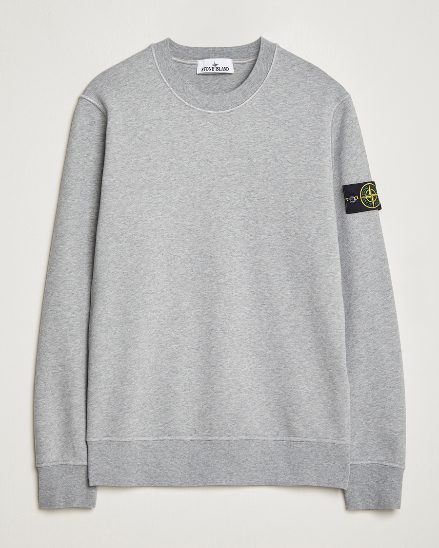 Hombres | Jerséis y prendas de punto | Stone Island | Garment Dyed Fleece Sweatshirt Melange Grey