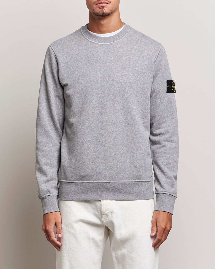 Hombres | Jerséis y prendas de punto | Stone Island | Garment Dyed Fleece Sweatshirt Melange Grey