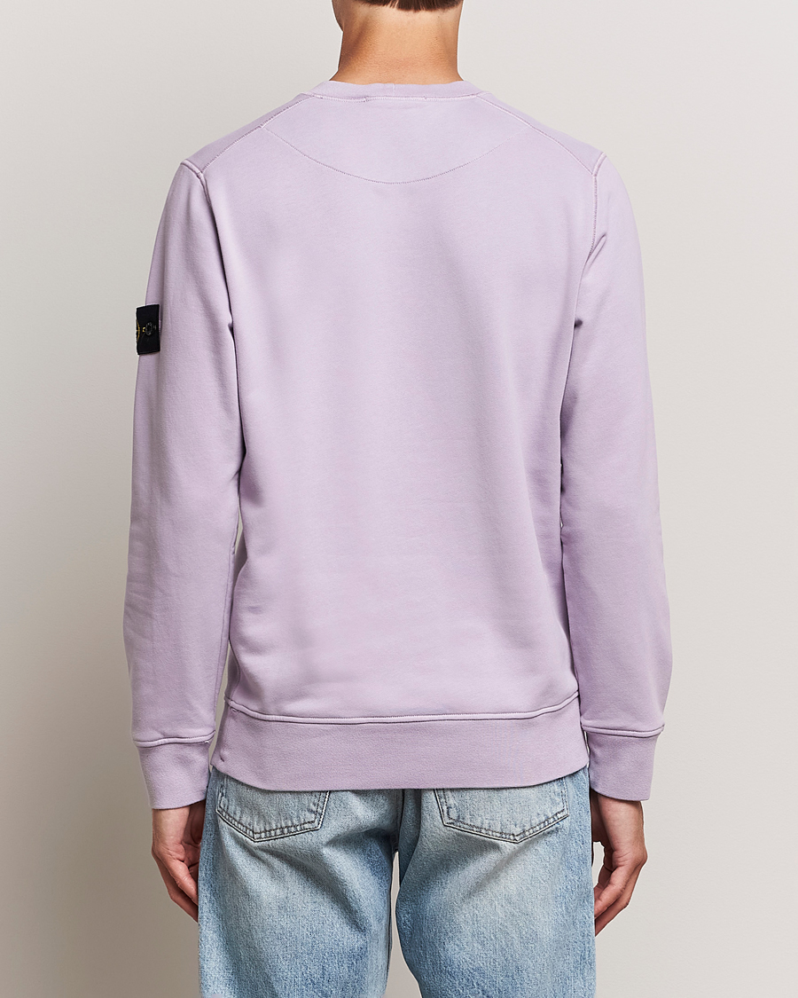 Hombres | Jerséis y prendas de punto | Stone Island | Garment Dyed Fleece Sweatshirt Lavender