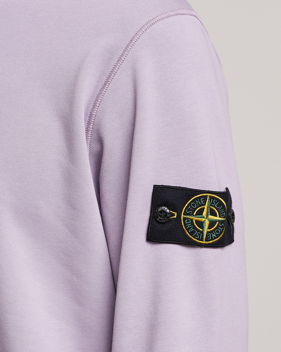 Hombres | Jerséis y prendas de punto | Stone Island | Garment Dyed Fleece Sweatshirt Lavender
