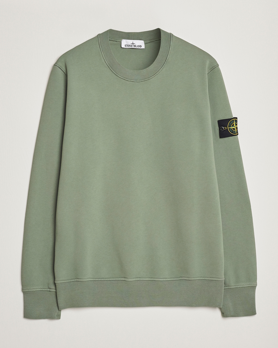 Hombres | Jerséis y prendas de punto | Stone Island | Garment Dyed Fleece Sweatshirt Sage